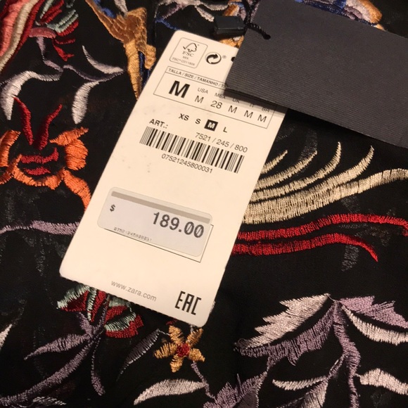 Zara Woman Bird Embroidered - Picture 4 of 4